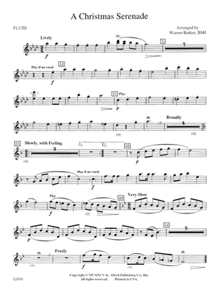 A Christmas Serenade (with optional chorus): Flute