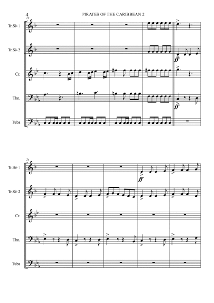 Wheel Of Fortune Brass Ensemble scores gallery preview page 5