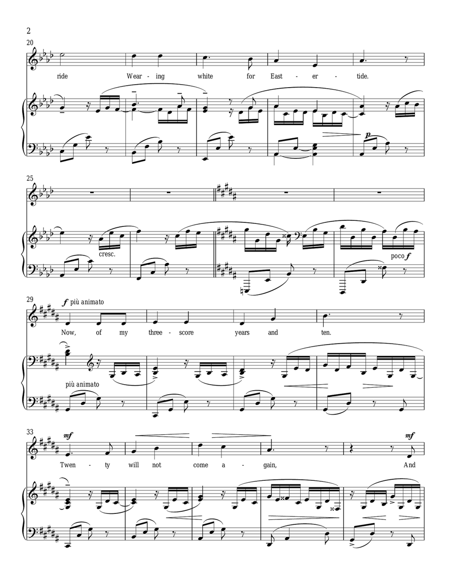 Loveliest Of Trees High Voice scores gallery preview page 2