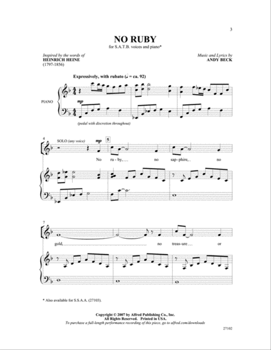 No Ruby 4-Part scores gallery preview page 2