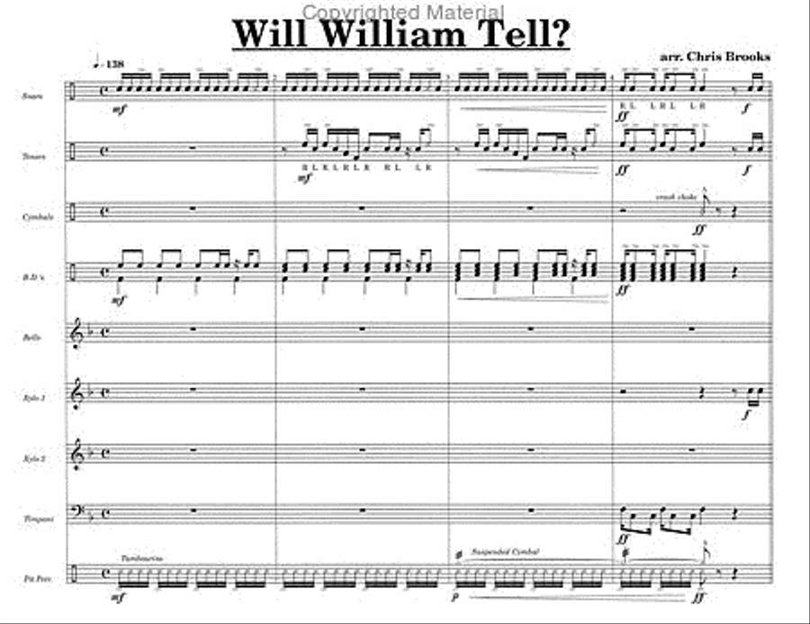 Will William Tell? Percussion Ensemble scores gallery preview page 3