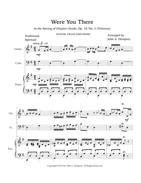 Were You There (Trio for Guitar, Cello and Piano) image number null