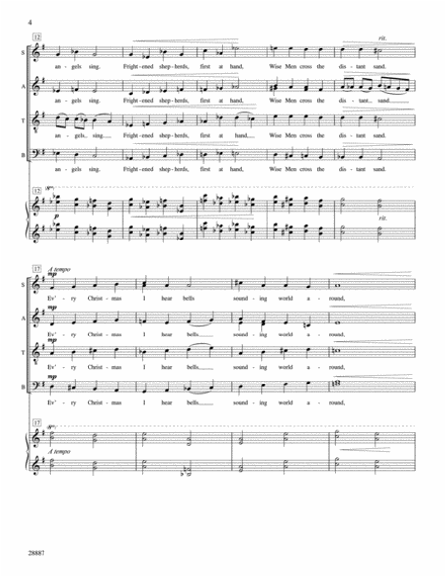 Ev'ry Christmas I Hear Bells Choir scores gallery preview page 3