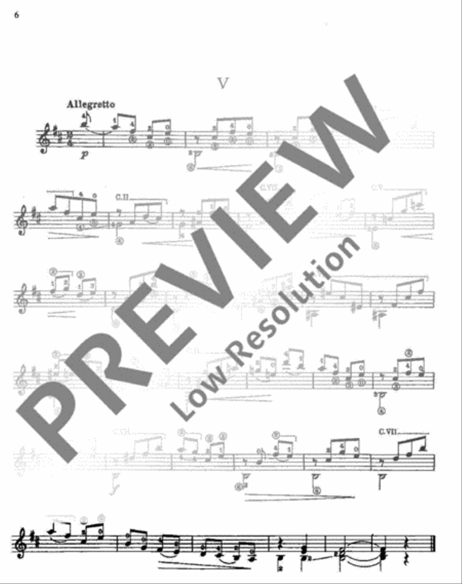 12 Préludes Classical Guitar scores gallery preview page 7