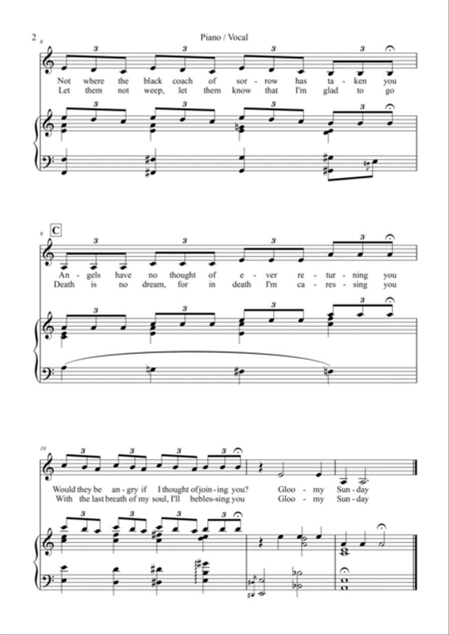 Gloomy Sunday Voice scores gallery preview page 2