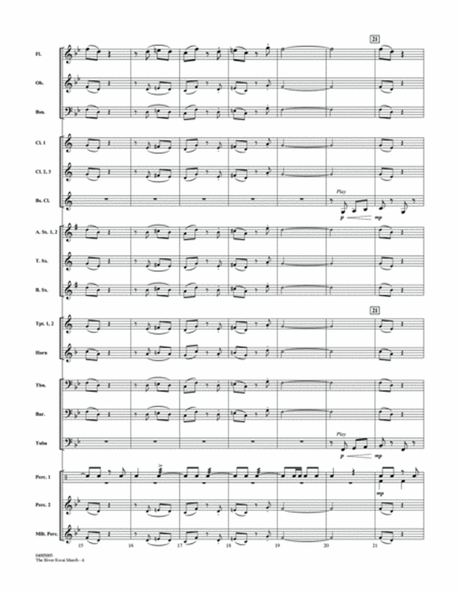 The River Kwai March - Conductor Score (Full Score)