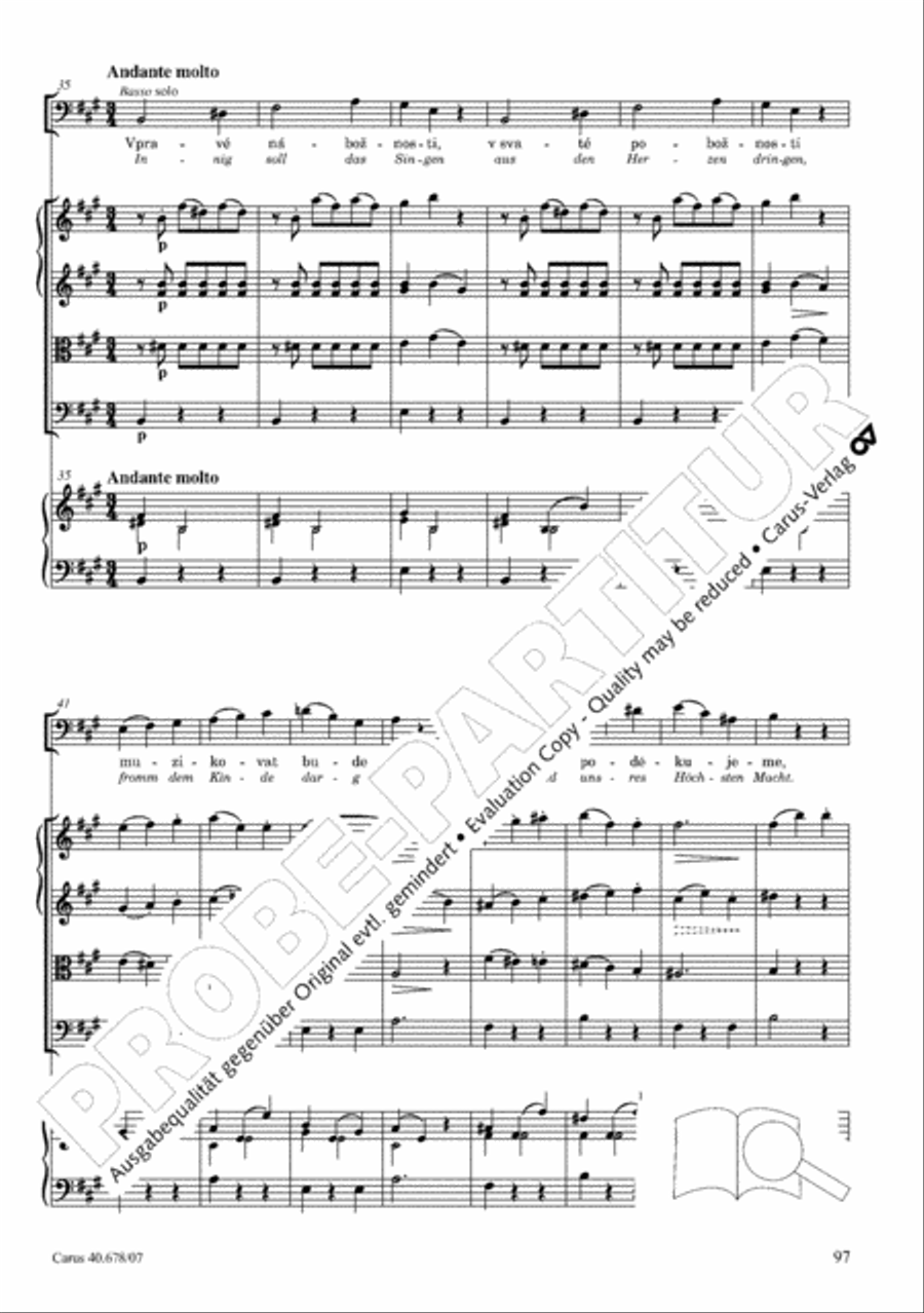Missa pastoralis bohemica 4-Part scores gallery preview page 110