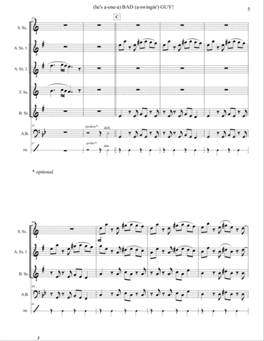 Bad Guy Small Ensemble scores gallery preview page 5