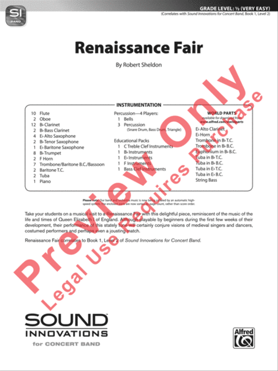 Renaissance Fair Renaissance Fair Concert Band scores gallery preview page 2