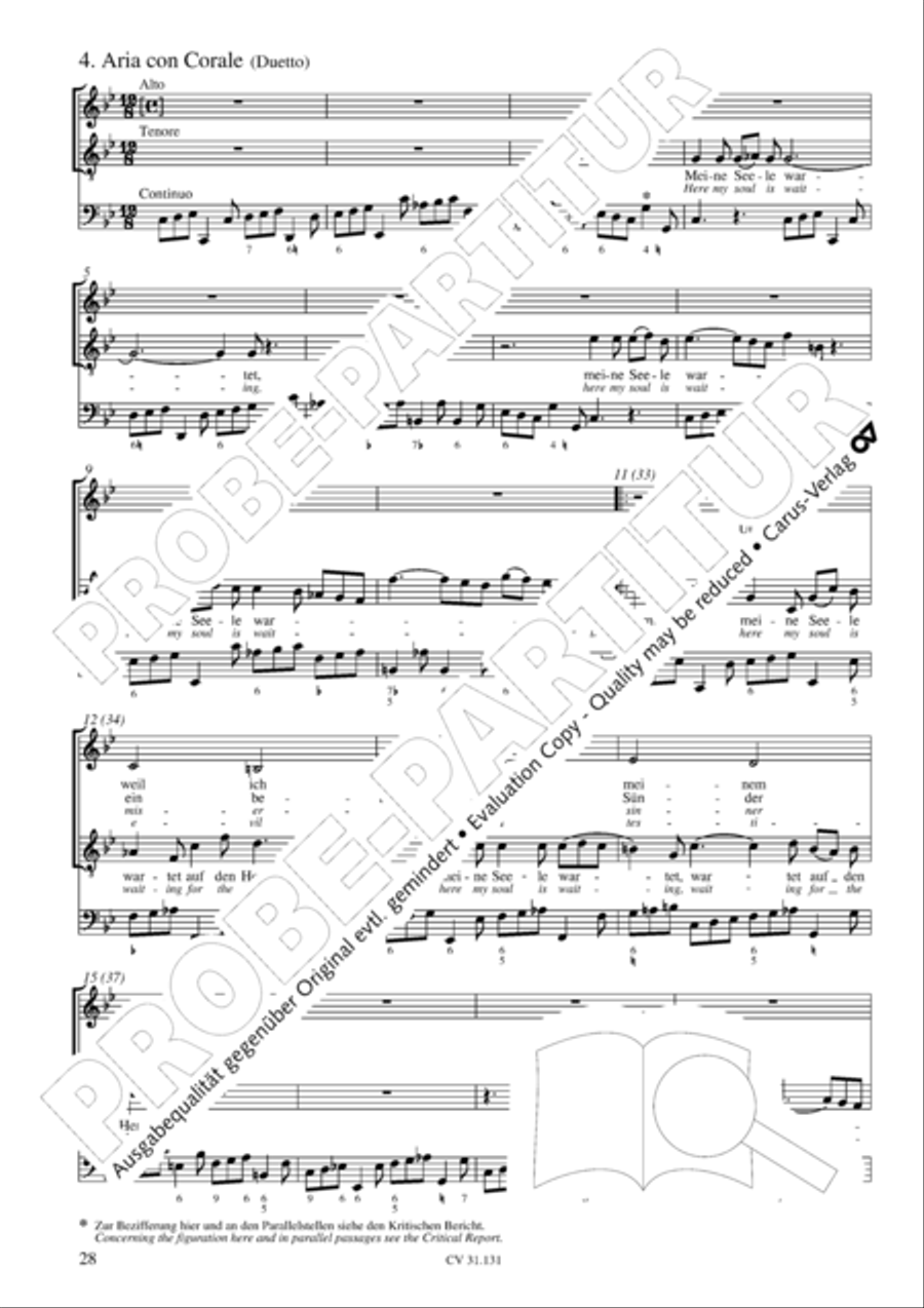 Form the deep, Lord, cried I, Lord, to Thee (Aus der Tiefe rufe ich, Herr, zu dir) 4-Part scores gallery preview page 29