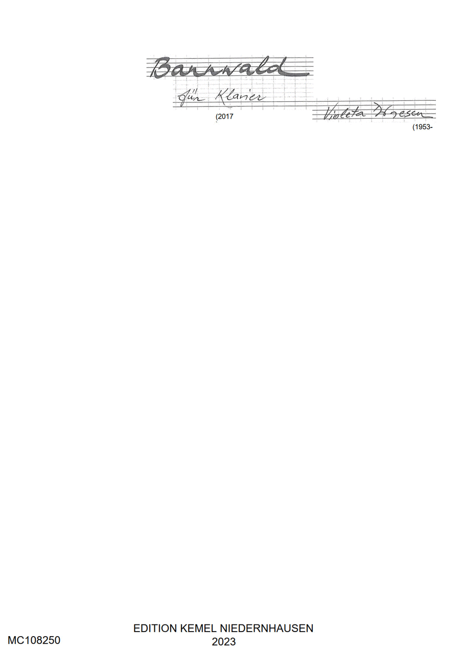 Bannwald Bannwald Piano Solo scores gallery preview page 1