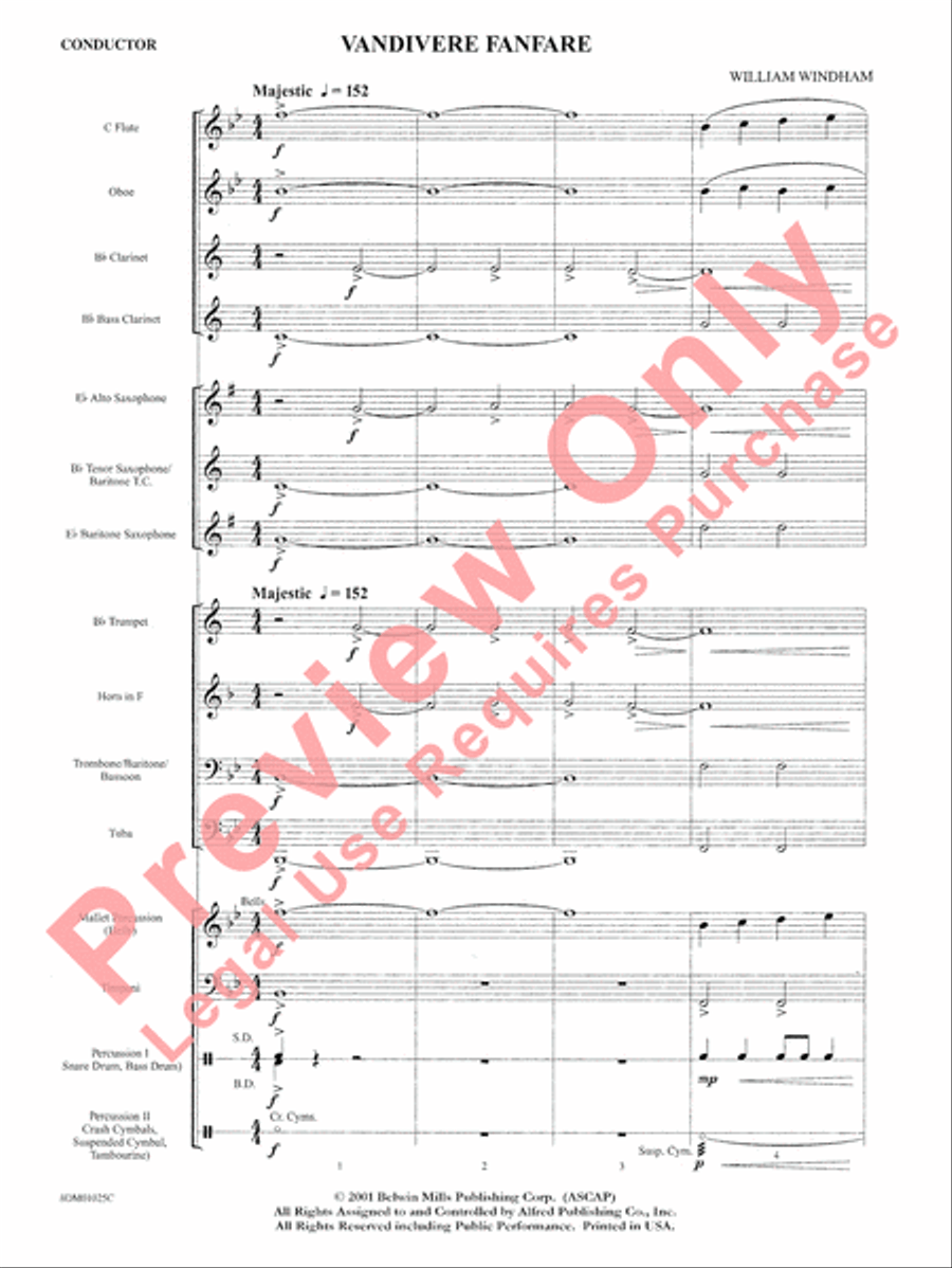 Vandivere Fanfare Concert Band scores gallery preview page 3