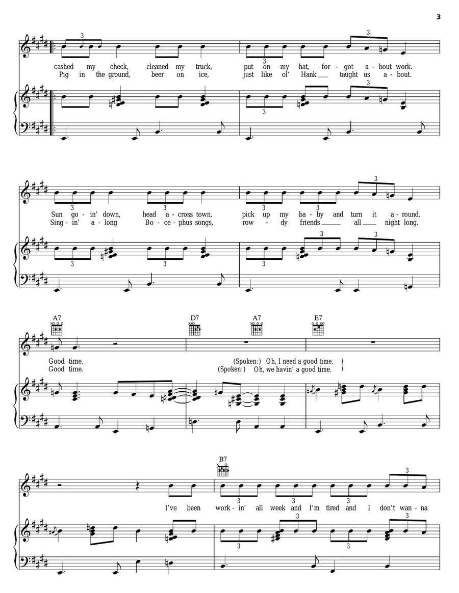 Good Time Piano, Vocal, Guitar scores gallery preview page 3