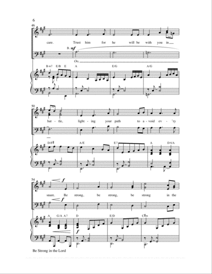 Be Strong in the Lord Choir scores gallery preview page 6