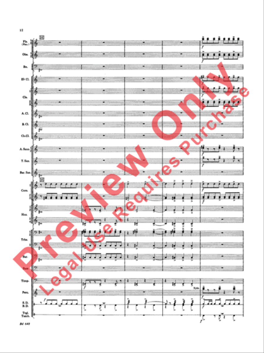 Overture Jubiloso Concert Band scores gallery preview page 15