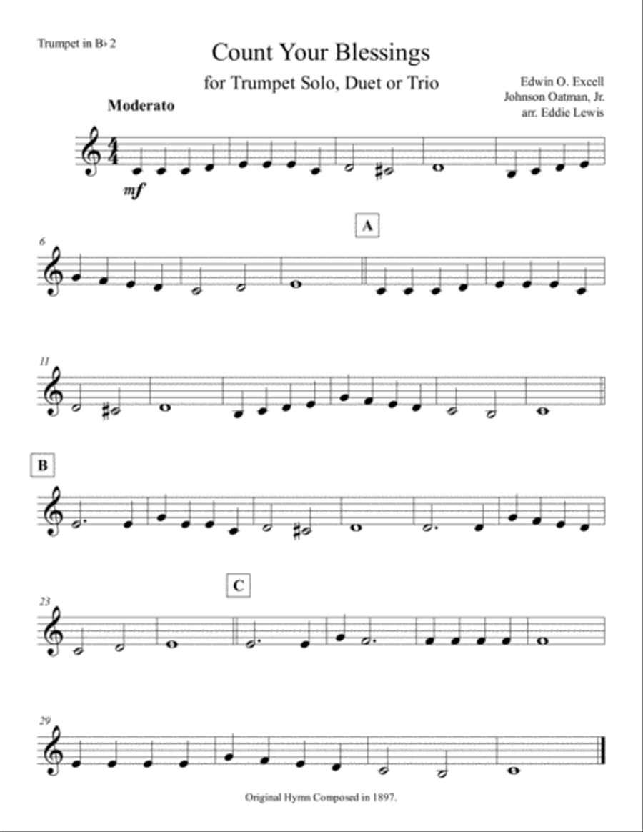 Count Your Blessings for Trumpet Trio Trumpet Trio scores gallery preview page 3