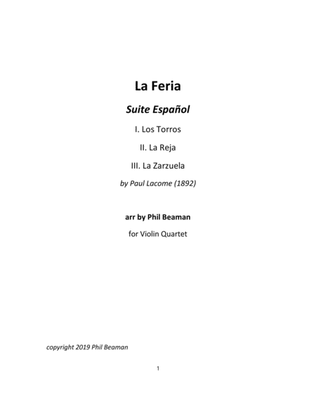 La Feria-Lacome-Violin Quartet