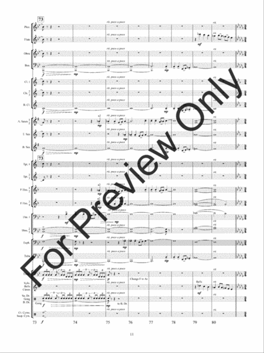 Variations On A Mighty Fortress Concert Band scores gallery preview page 14