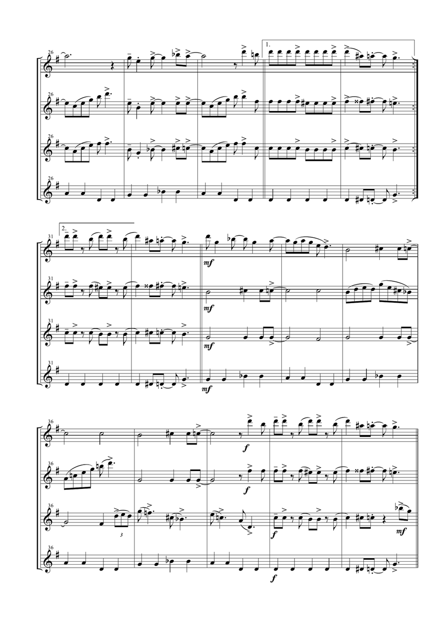 In The Mood Woodwind Quartet scores gallery preview page 5
