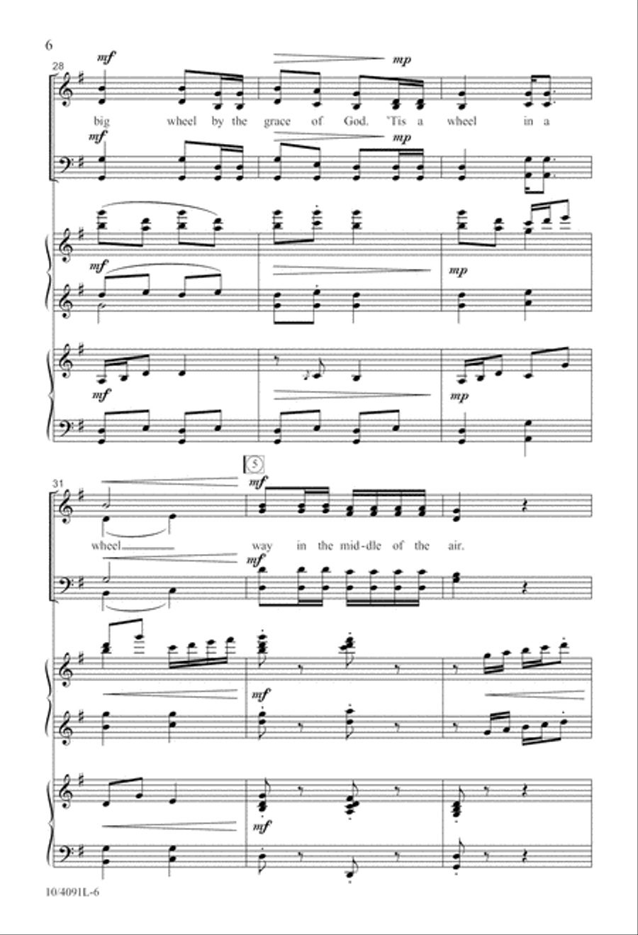 Ezekiel Saw the Wheel 4-Part scores gallery preview page 7