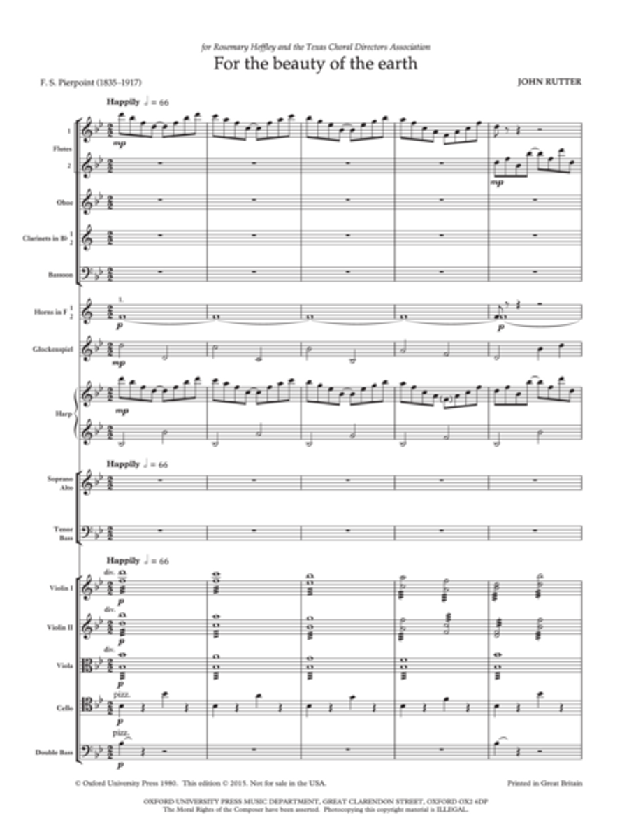 For the beauty of the earth TTBB scores gallery preview page 2