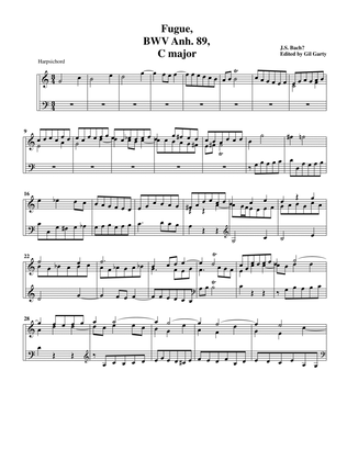 Fugue BWV Anh. 89, C major