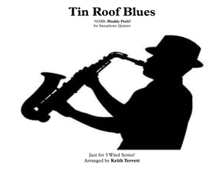 Book cover for Tin Roof Blues for Saxophone Quintet ''Jazz for 5 Wind Series''