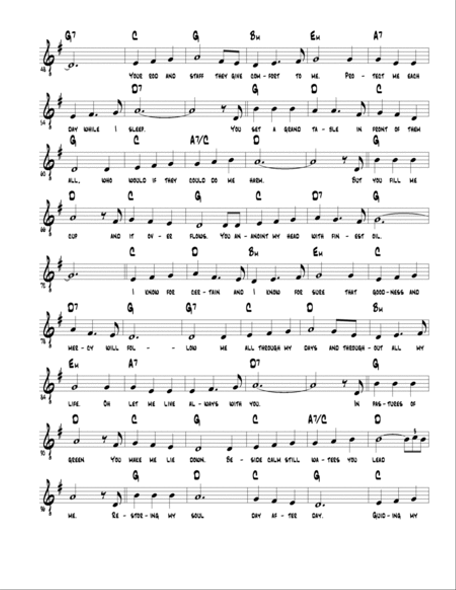 23rd Psalm (Pastures of Green) (David) from 