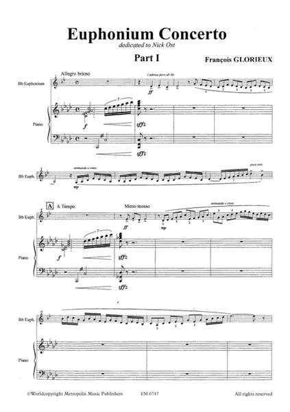 Euphonium Concerto for Euphonium and Piano