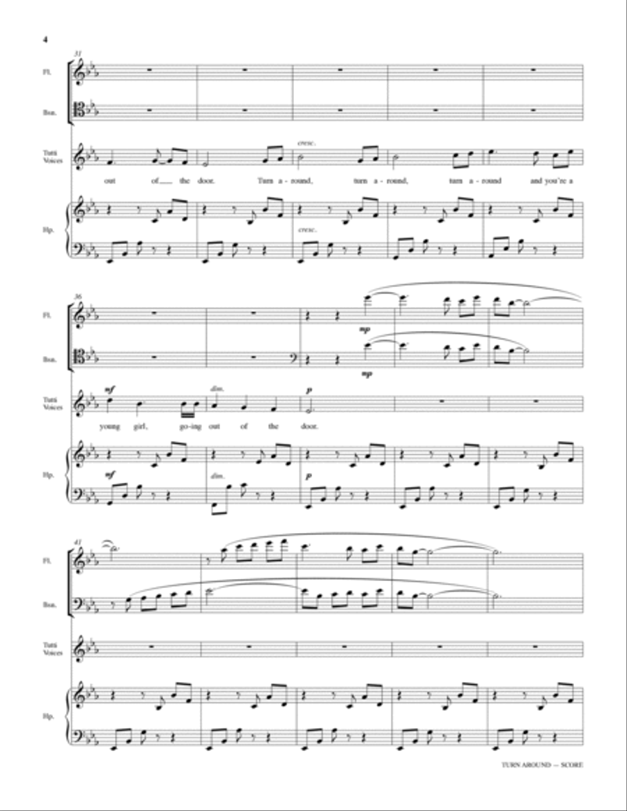 Turn Around (arr. Ronald Staheli) - Score Choir scores gallery preview page 3