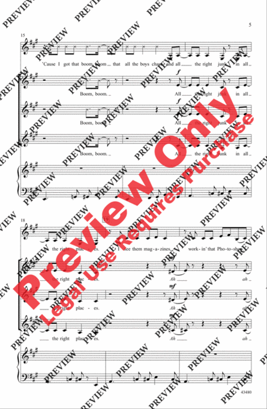 All About That Bass - SoundTrax CD (CD only) Choir scores gallery preview page 5