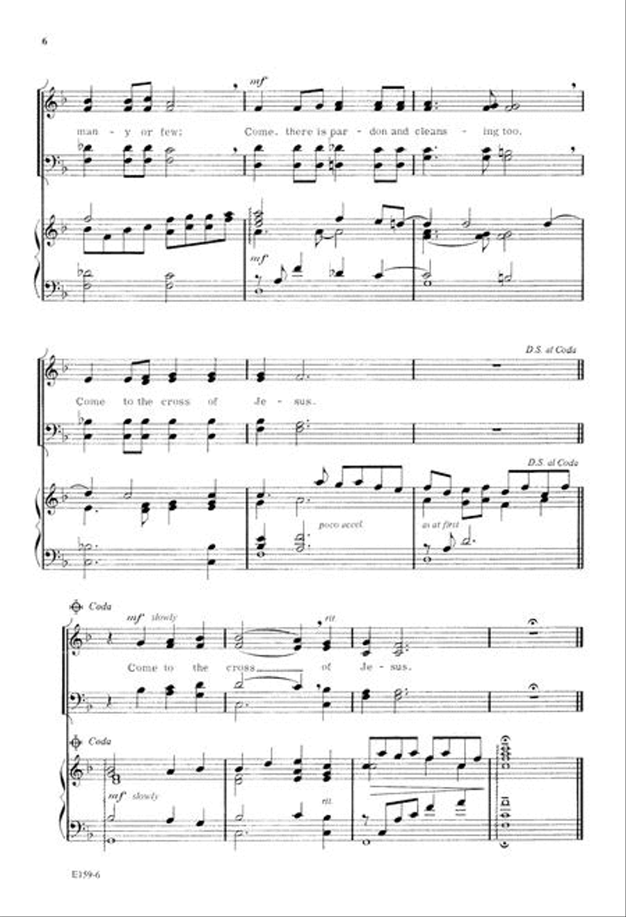 Come to the Cross of Jesus 4-Part scores gallery preview page 5