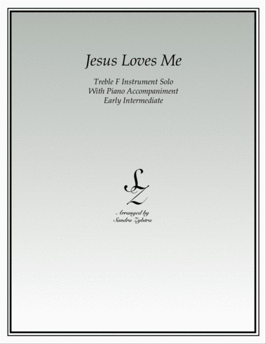 Jesus Loves Me (treble F instrument solo) Horn scores gallery preview page 1