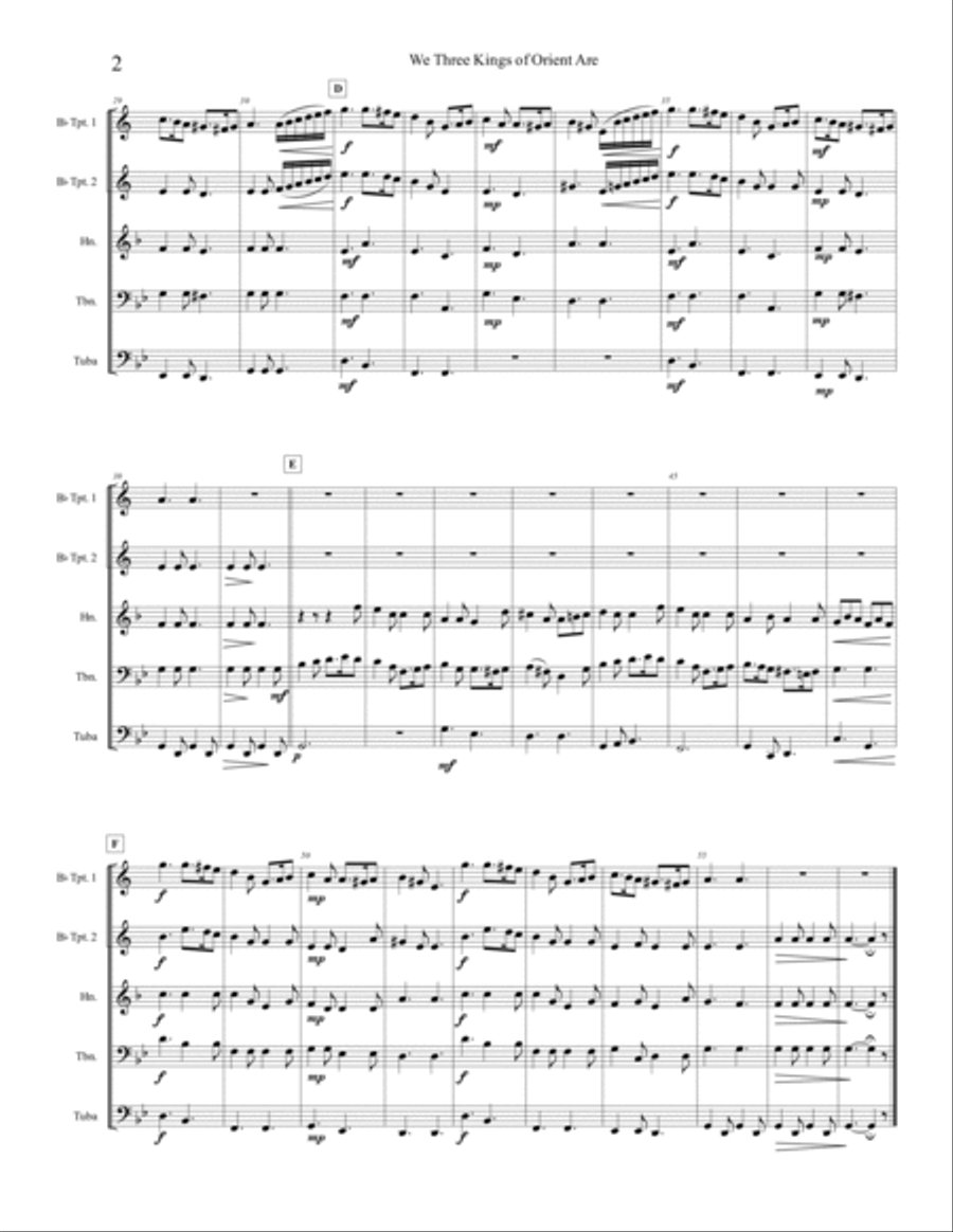 What Child Is This Brass Ensemble scores gallery preview page 3