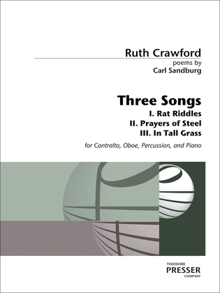 Book cover for Three Songs on Poems of Carl Sandburg