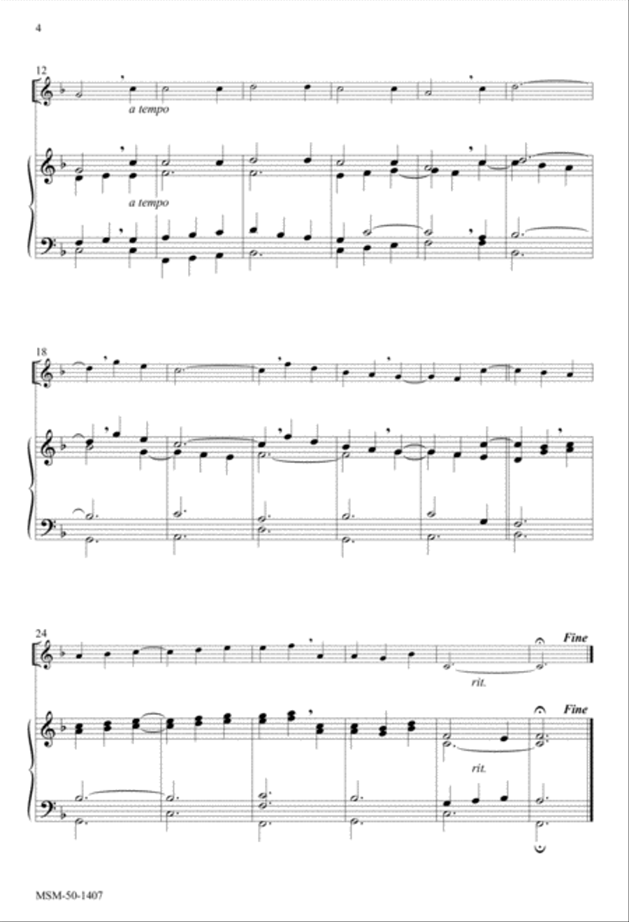 The Friendly Beasts Unison Choir scores gallery preview page 3