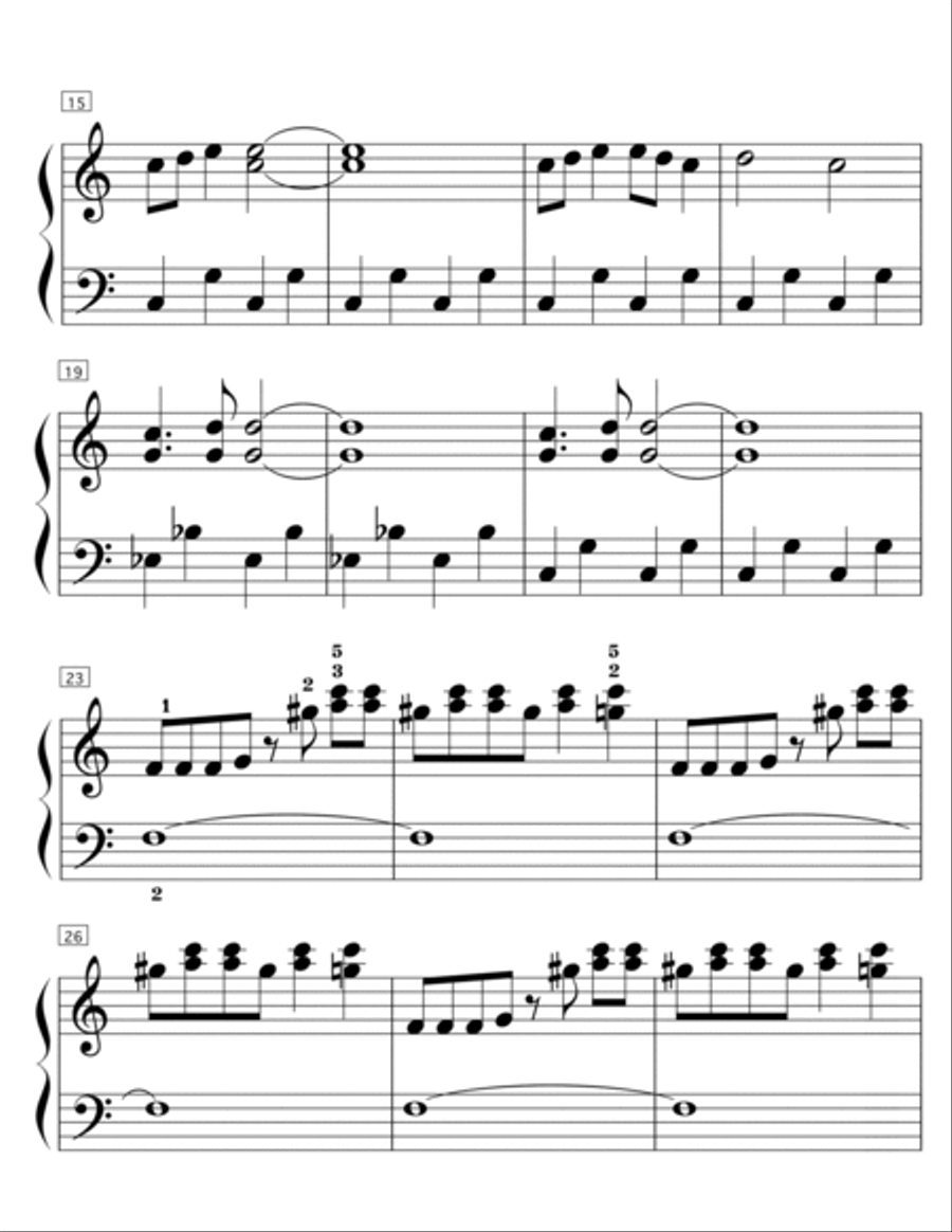 Linus And Lucy Easy Piano scores gallery preview page 2