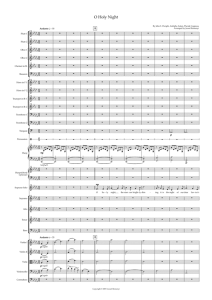 O Holy Night - for soprano solo, choir (SATB) and orchestra - A3/A4 version image number null