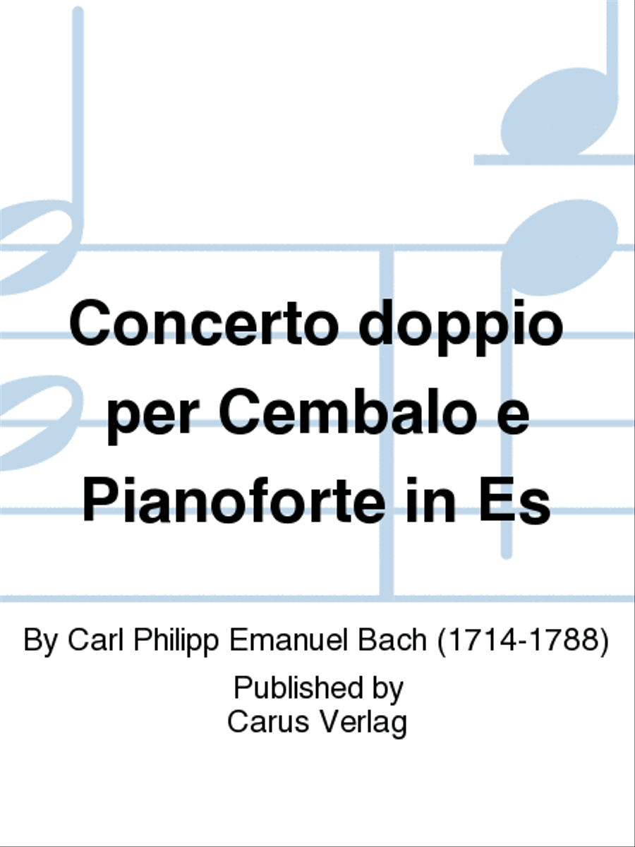 Concerto doppio per Cembalo e Pianoforte in Es Flute scores gallery preview page 1
