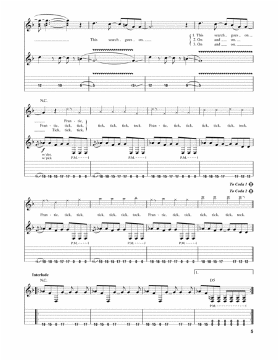 Frantic Electric Guitar scores gallery preview page 5