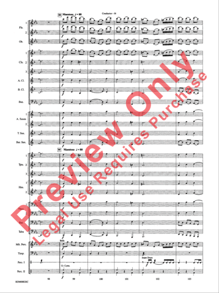 Coventry Carol Concert Band scores gallery preview page 18