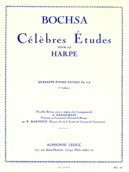 Celebrated Studies for Harp - 40 Easy Studies Vol. 2