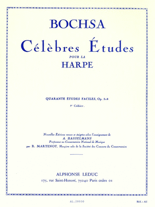 Book cover for Celebrated Studies for Harp - 40 Easy Studies Vol. 2