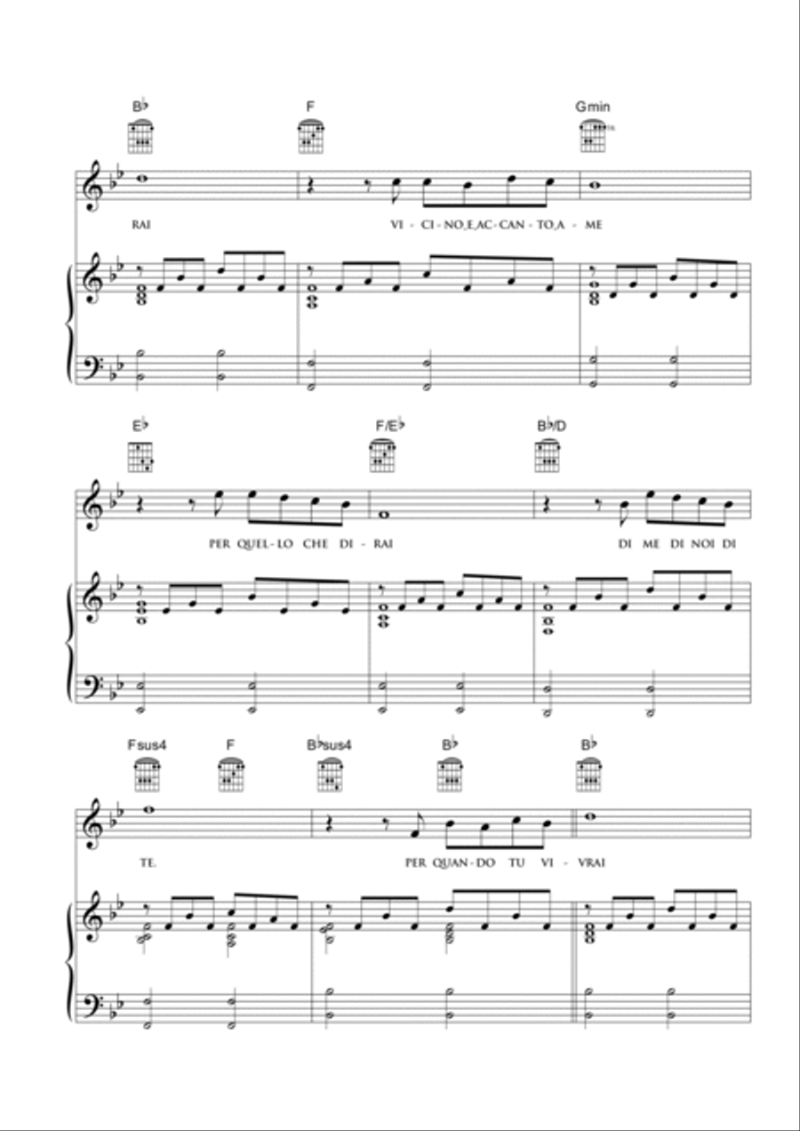 Per quando tu sarai Per quando tu sarai Piano, Vocal, Guitar scores gallery preview page 2
