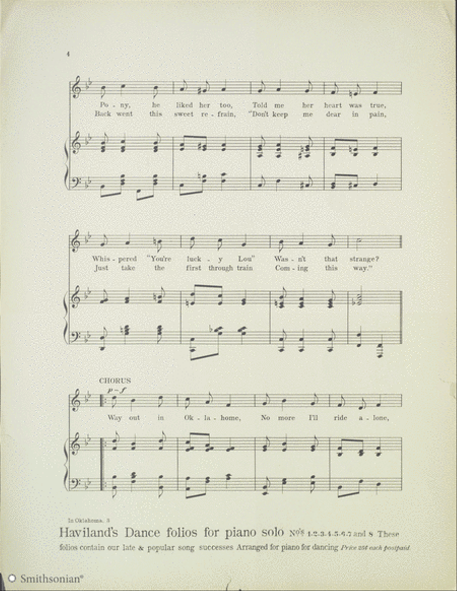 In Oklahoma Piano, Vocal scores gallery preview page 4
