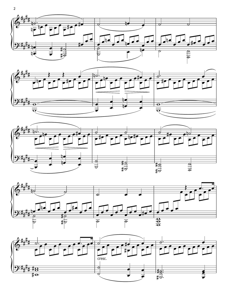 Piano Sonata In C Sharp Minor, Op. 27, No. 2, First Movement (Moonlight) Piano Solo scores gallery preview page 2