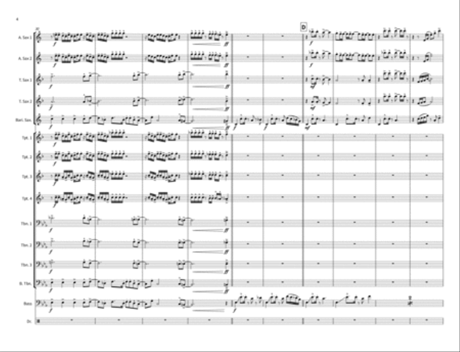 Music for a Sushi Restaurant Jazz Ensemble scores gallery preview page 4