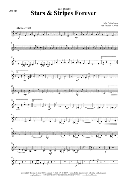 Stars and Stripes forever - Sousa - Brass Quartet H - Arrangement: Thomas H. Graf