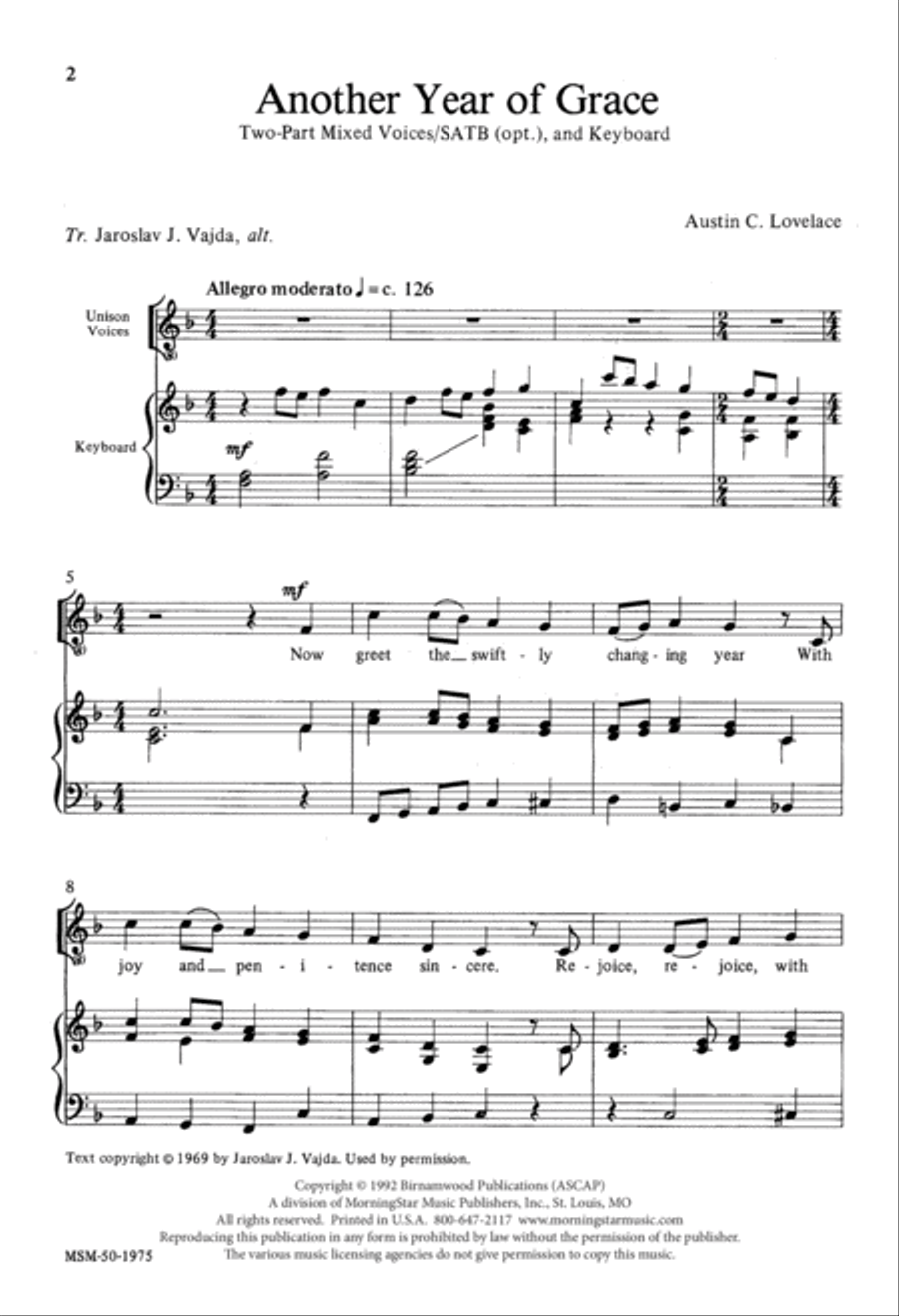 Another Year of Grace Another Year of Grace 4-Part scores gallery preview page 2