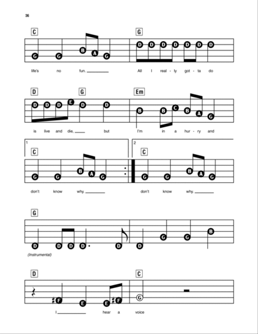 I'm In A Hurry (And Don't Know Why) Electronic Keyboard scores gallery preview page 3